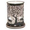 25w White And Silver Touch Sensitive Aroma Lamp 17cm Deer Scene