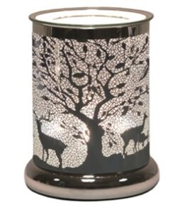 25w White And Silver Touch Sensitive Aroma Lamp 17cm Deer Scene