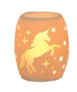 25w White Ceramic Electric Aroma Lamp Unicorn 12.5cm