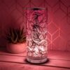 Leaf Touch Sensitive Aroma Lamp In Pink And Silver 26cm