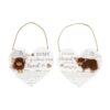 2asst Highland Cow Heart Plaque