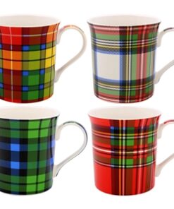 4asst Tartan Mug