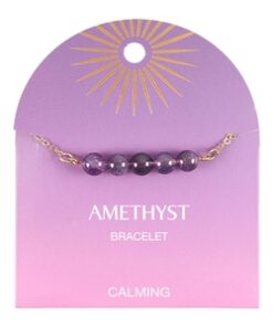 Amethyst Crystal Beaded Chain Bracele