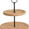 Bamboo 2 Tier Food Stand 21cm