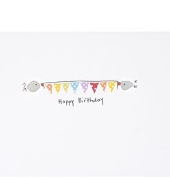 Birthday Bunting Sea Glass Card