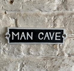 Cast Iron Sign Man Cave 21cm