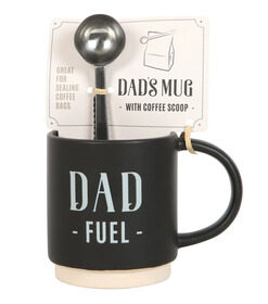 Dad Fuel Ceramic Mug And Metal Coffee Scoop