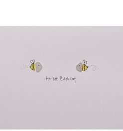 Ha Bee Birthday Two Bees Sea Glass Card