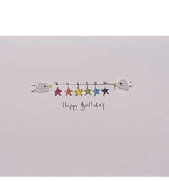 Happy Birthday Stars Sea Glass Card