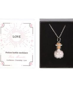 Love Potion Rose Quartz Crystal Chip Necklace