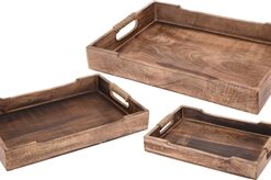 Mango Wood Serving Tray Set