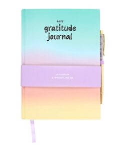 Multicoloured Gratitude Journal With Amethyst Pen