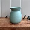 Spa Collection Stoneware Wax Burner With Removeable Dish Aqua