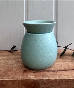 Spa Collection Stoneware Wax Burner With Removeable Dish Aqua