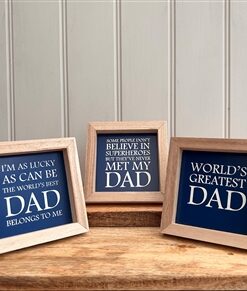 Square Framed Dad Plaques With Easel Stand