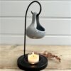 Tear Drop Style Wax Melter Oil Burner Grey