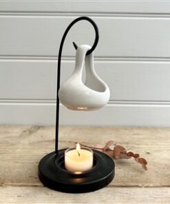 Tear Drop Style Wax Melter Oil Burner White