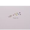 Thank You Multi Colour Hearts Sea Glass Card