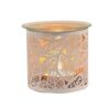 White Wax Oil Burner Candle Holder Leaves