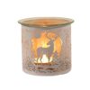 White Wax Oil Burner Candle Holder Stag