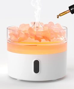 Himalayan Salt Aroma Diffuser Night Light Usb C Flame Effect (salt Included) 3