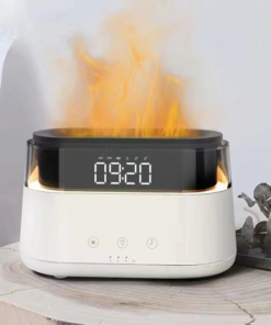 Modern Aroma Diffuser Led Clock Usb C Flame Effect 2