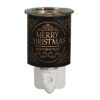 Black Plug In 3d Wax Melter Merry Christmas 13cm