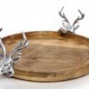 Wooden Cake Stand With Reindeer